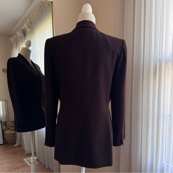 Kasper & Company Double Breasted Brown Wool Blazer Size 6 - Picture 9 of 9